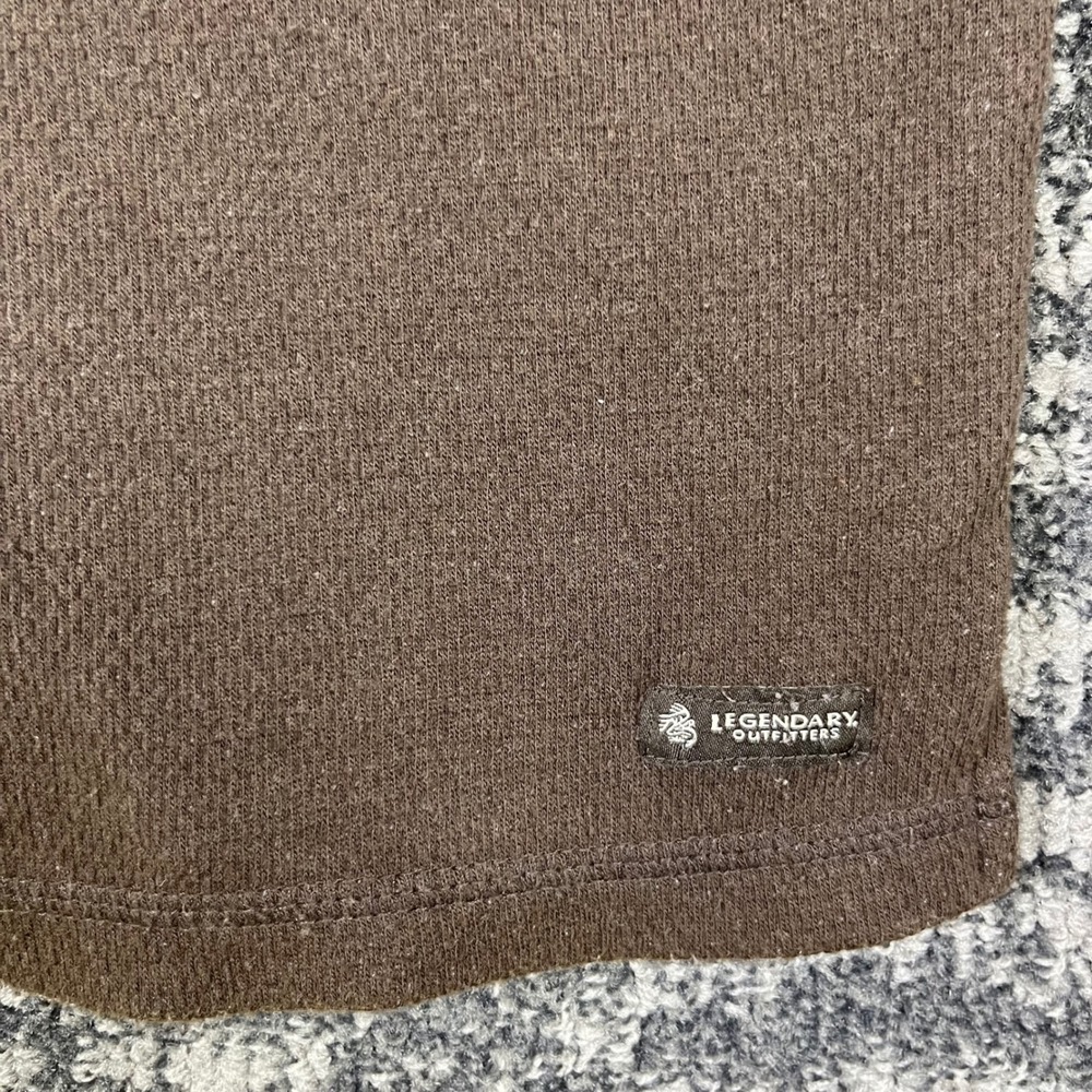 Legendary Outfitters Sweatshirt Mens XL Brown Thermal Crewneck Pullover - Picture 4 of 9